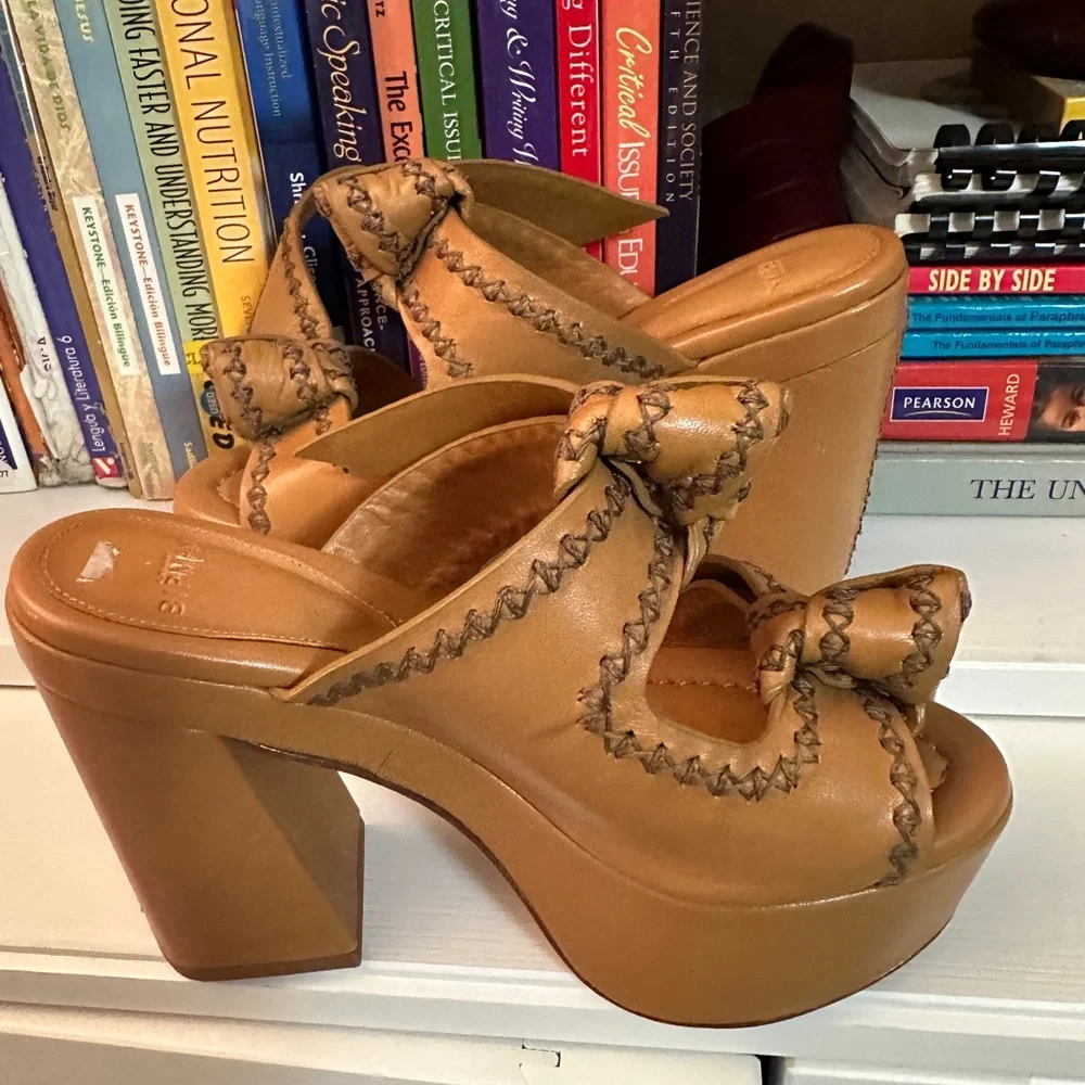 Alexander Birman Tan Platform with Bow Detail - Women